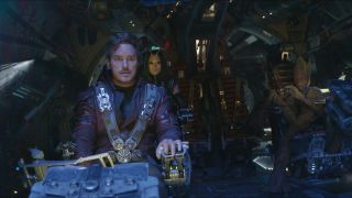 The Guardians of the Galaxy in spaceship in Avengers: Infinity War