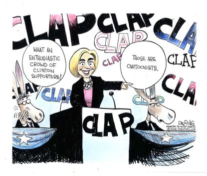 Political cartoon U.S. Hillary Clinton 2016