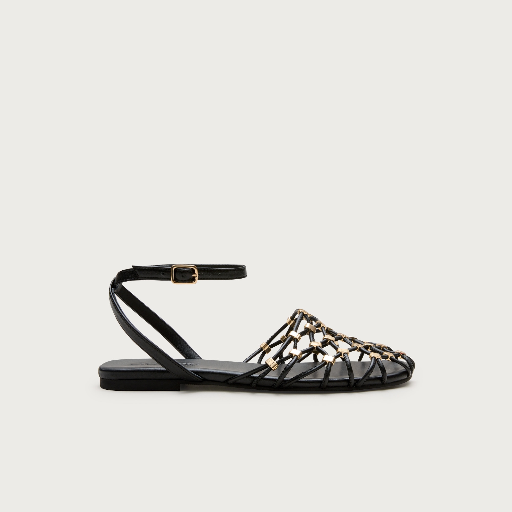 Audrey Embellished Cage-Toe Sandals