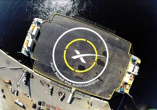 SpaceX will attempt to land a Falcon 9 rocket on it drone ship Just Read The Instructions on Feb. 8, 2015 as part of a reusable rocket technology test. The drone ship is named after the sentient colony ship in the science fiction novels by author Iain M.