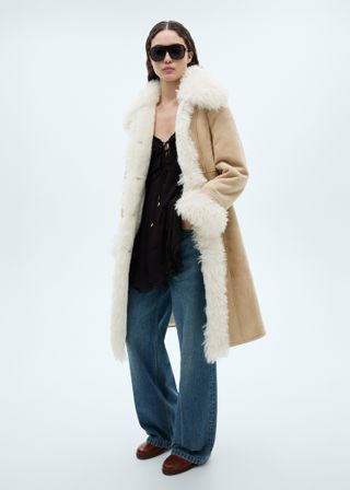 Shearling-Lined Coat - Women | Mango United Kingdom