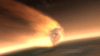 An artist's concept of China's first Mars rover mission, Tianwen-1, at the Red Planet.