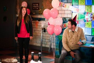 Stacey Slater has news for Martin Fowler in EastEnders
