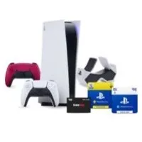 PS5 Digital Edition | PowerA DualSense Charging Station | DualSense Wireless Controller (Cosmic Red) | $50 GameStop Gift Card | $50 PSN Voucher | 12 Month PS Plus Membership: $658.97 at GameStop