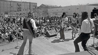 The Frankie Miller Band onstage at San Quentin