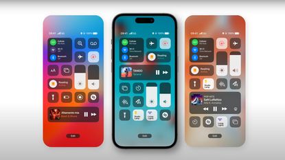 A concept render of iOS 17 based on leaked specs