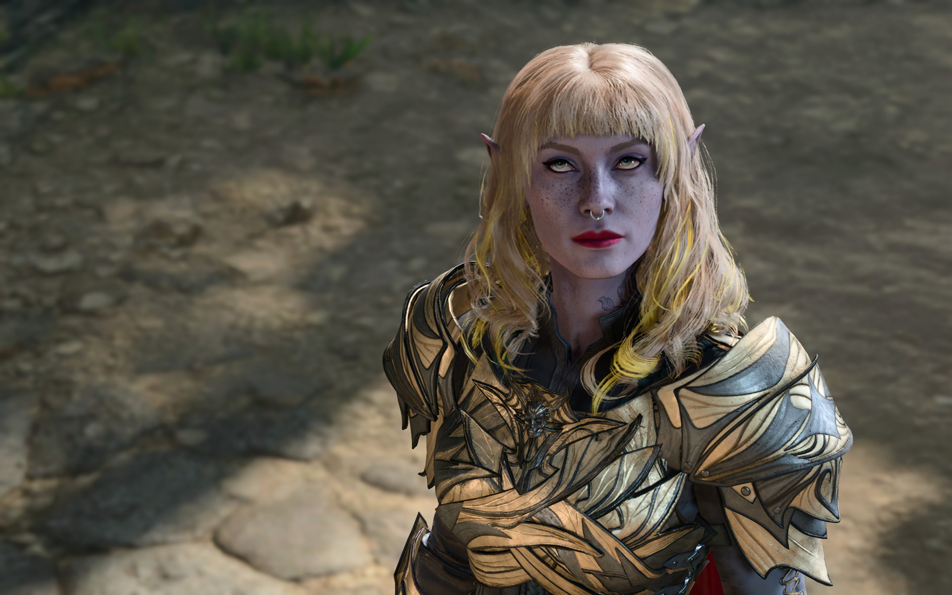 The player character drow elf in baldur's gate 3