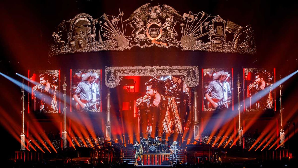 Queen + Adam Lambert onstage