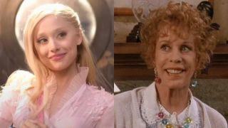 From L to R: Ariana Grande in Wicked during What Is This Feeling? and Carol Burnett in Noises Off.