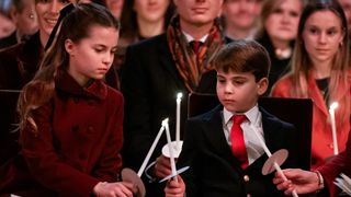 Princess Charlotte and Prince Louis light candles at the Together at Christmas carol service 2024