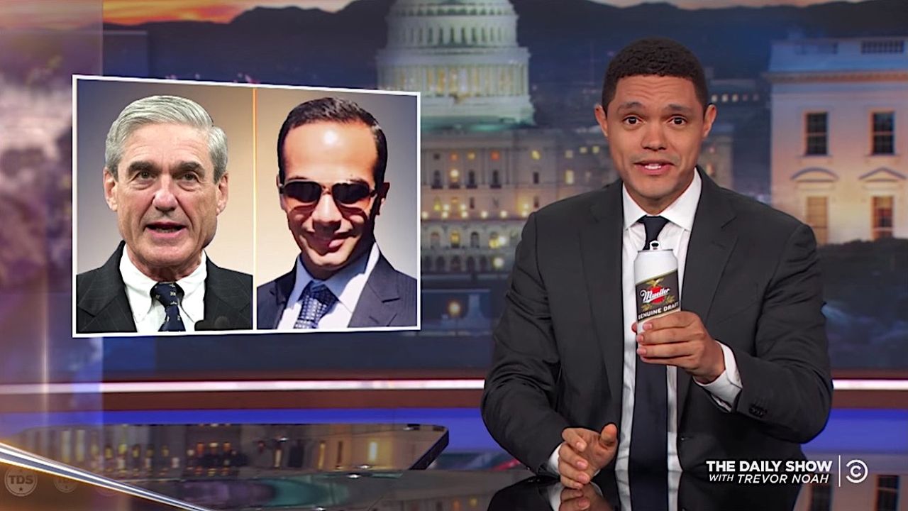 Trevor Noah toasts Robert Mueller