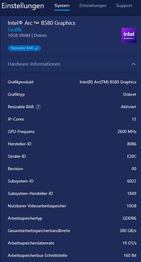 Arc B570 10GB