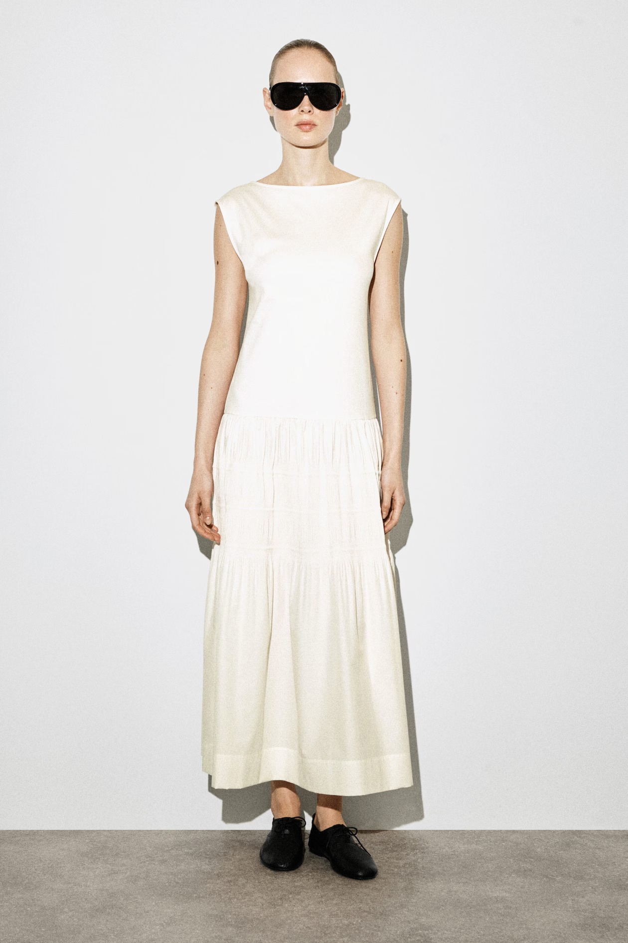 Smocked Poplin Dress