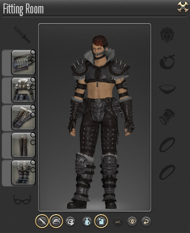 A crafted level 96 set in Final Fantasy 14: Dawntrail with a... uh, certain aesthetic.