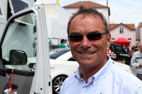 Five-time Tour de France winner Bernard Hinault at the start in Villi&eacute;-Morgon
