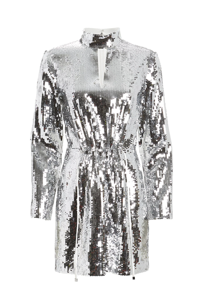 Tibi Avril Sequined Crepe Dress