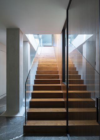 staircase in four mumbai apartments united into one