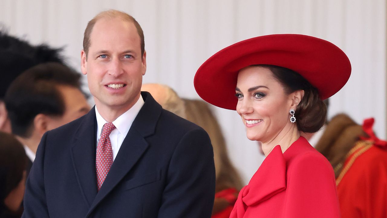 rince William, Prince of Wales and Catherine, Princess of Wales attend a ceremonial welcome for The President and the First Lady of the Republic of Korea