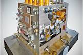 The Robotic Refueling Mission (RRM) payload box is peppered with refueling components and activity boards. Four unique tools are stowed within RRM for use by Dextre, the twin-armed robot aboard the International Space Station.