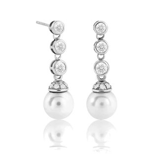 Heavenly London The Pearl and ‘Diamond’ Earrings