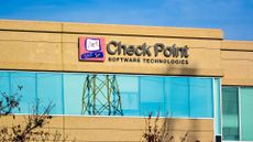 Check Point building with a sign