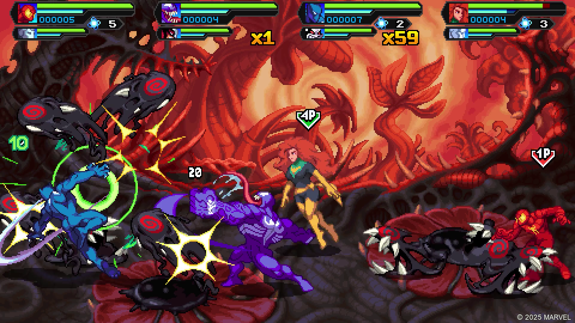 Venom and Phoenix fight bugs in Marvel Cosmic Invasion
