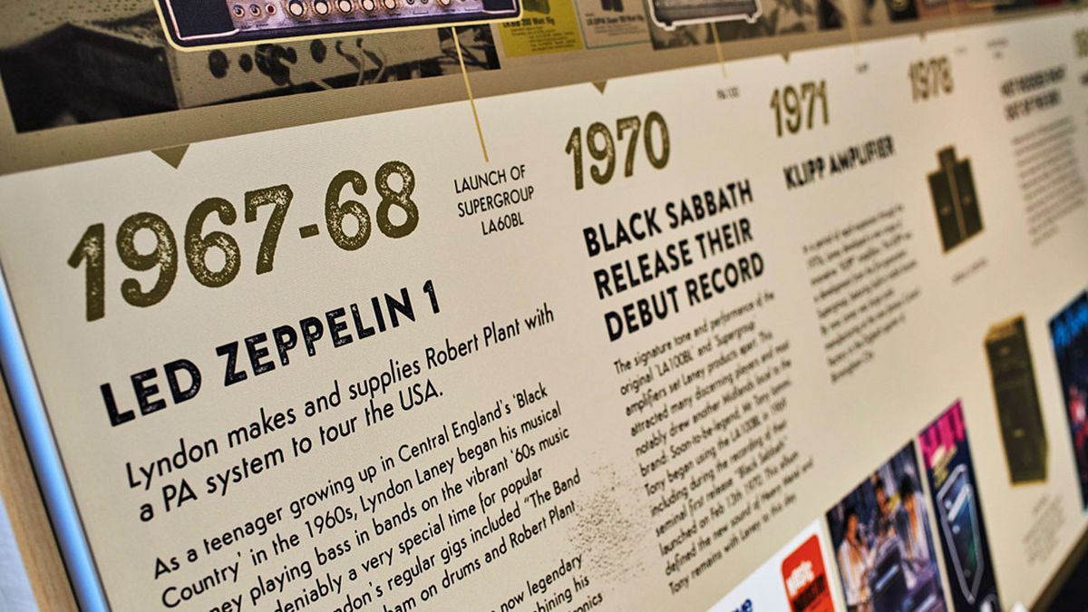 The museum&rsquo;s timeline begins with a PA system that Lyndon Laney made for Led Zeppelin&rsquo;s Robert Plant in 1968