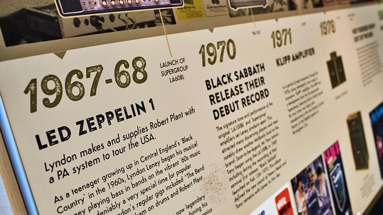 The museum&rsquo;s timeline begins with a PA system that Lyndon Laney made for Led Zeppelin&rsquo;s Robert Plant in 1968