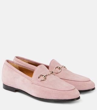 Sepatu Gucci Jordaan Horsebit Suede