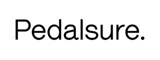 Black and white pedalsure logo