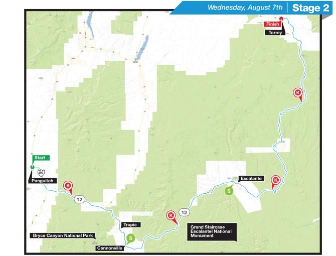 2013 Tour of Utah stage 2 map