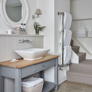 guest bathroom with white interiors