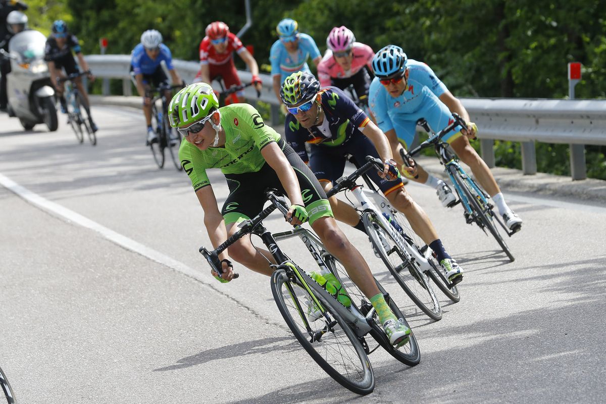 Joe Dombrowski (Cannondale) in the breakaway
