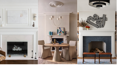 3 mantelpieces with elegant displays