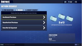 Fortnite tips: how to refund an item in Fortnite