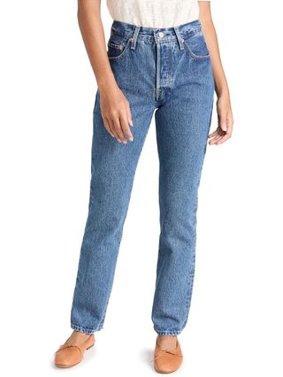 Levi's Damen 501 Jeans, Shout Out Stone, Blau, 24