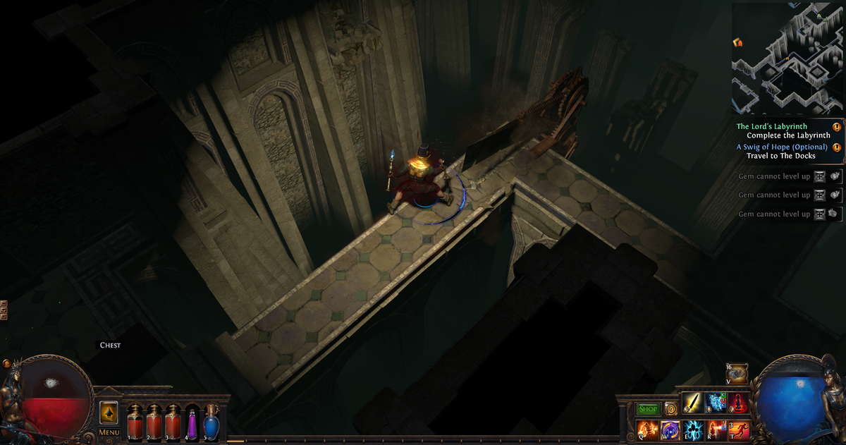 Watch for giant blades!