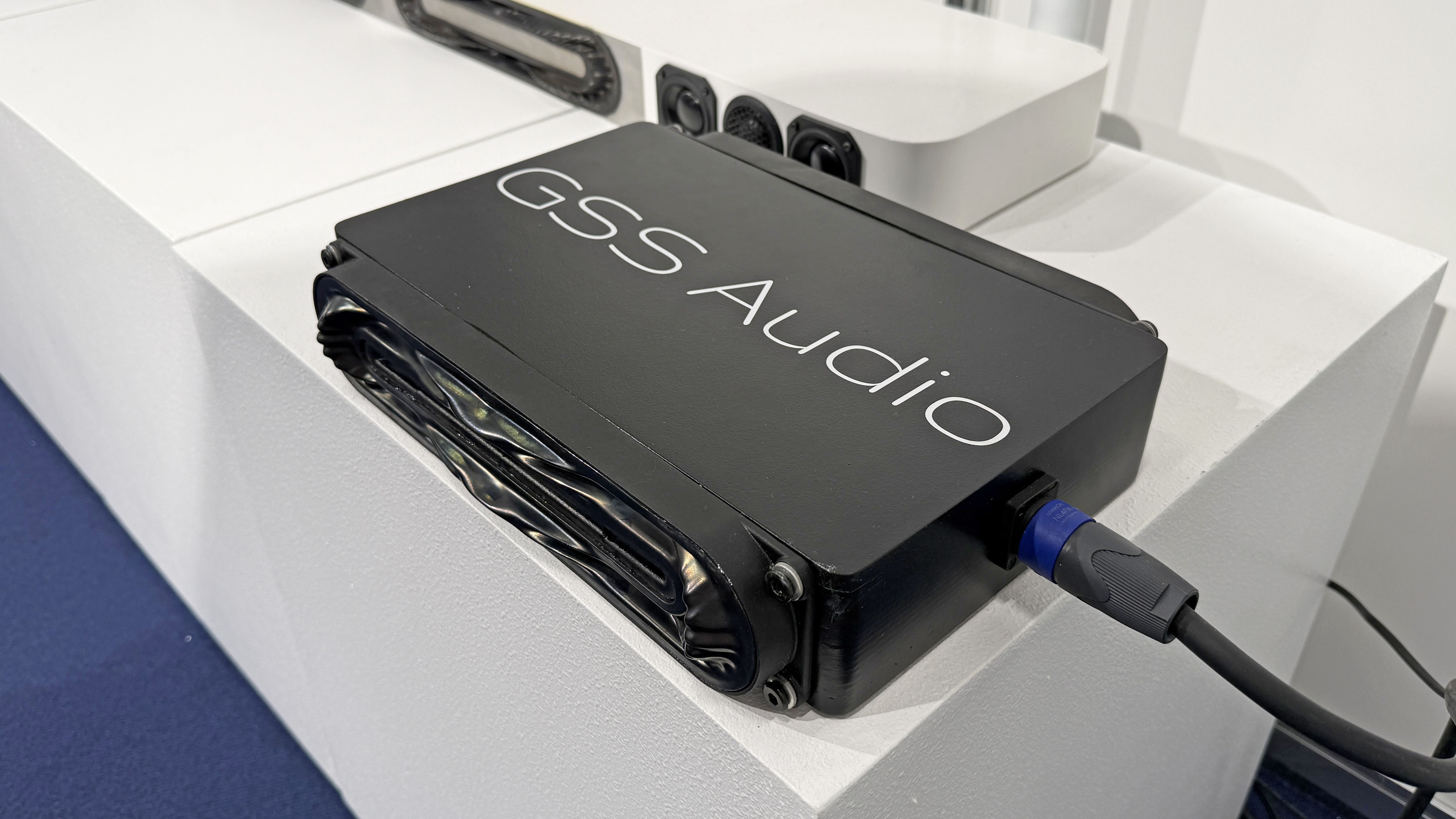 The GSS Model 1 transducer subwoofer prototype showing its small footprint