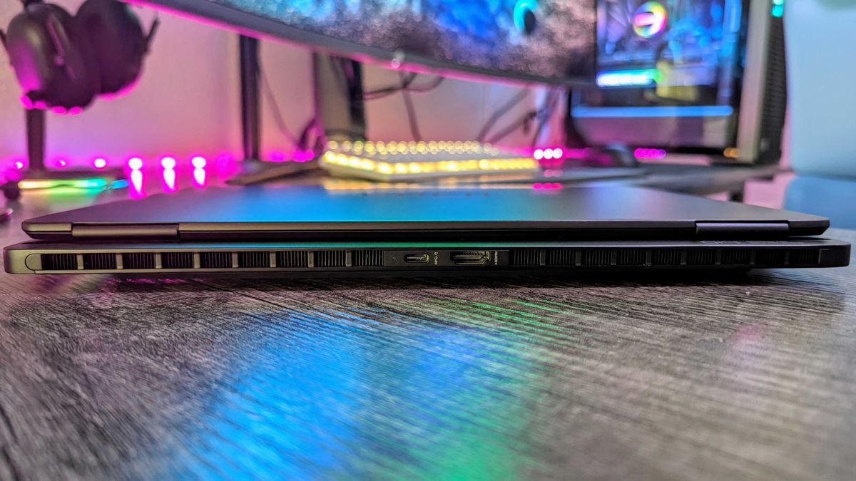 Image of the HP OMEN Transcend 14 gaming laptop.