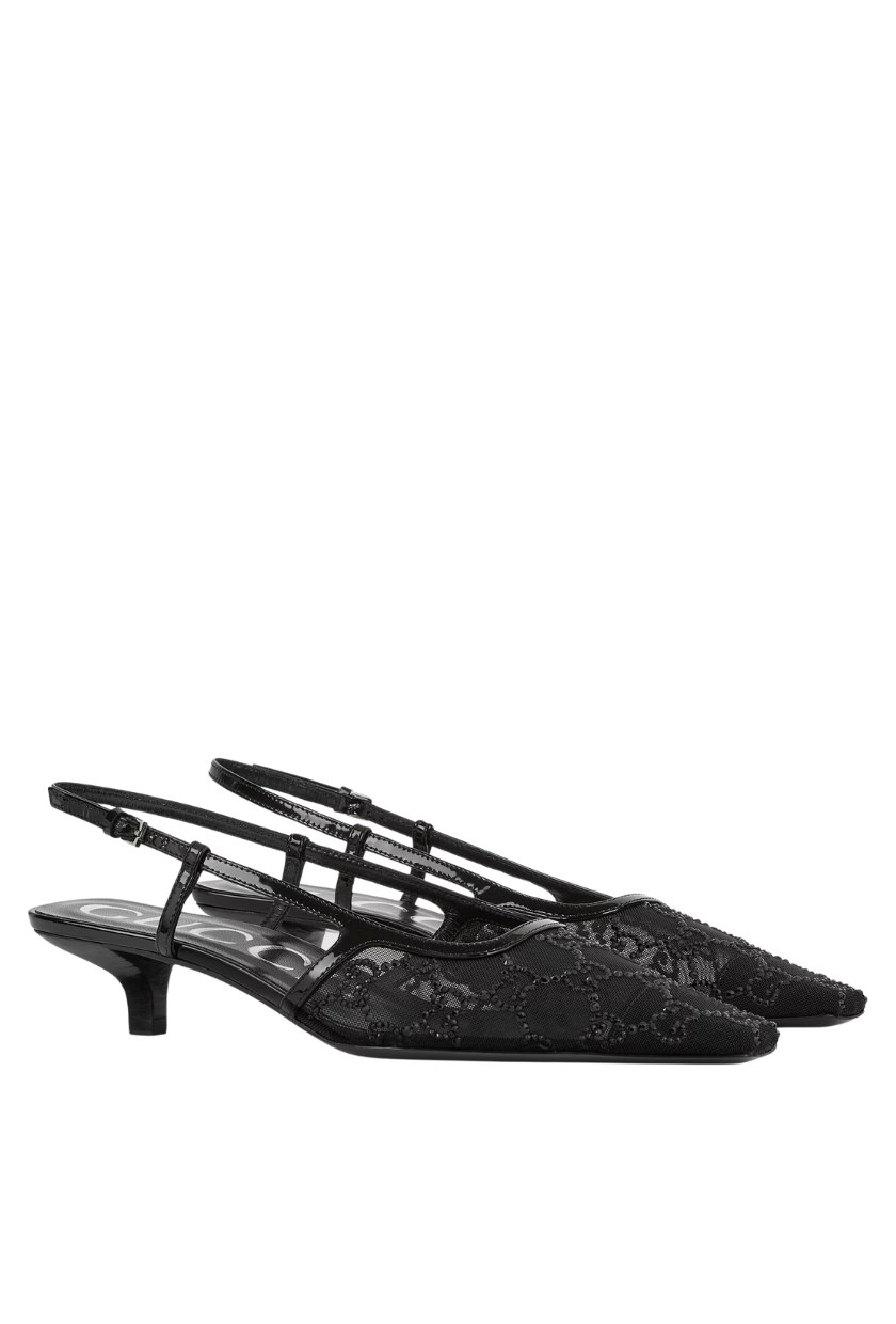 An image of Gucci slingbacks.