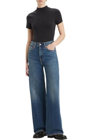 Levi's Women's Ribcage Wide Leg H223 Jeans, Polar Perimiter, 30w X 32l