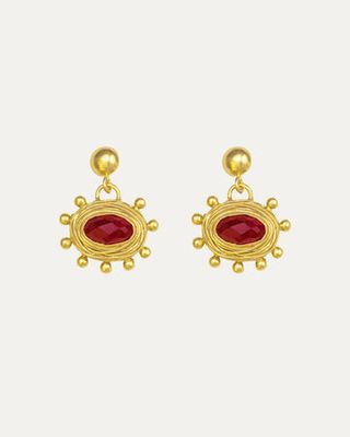 Zand Ruby Drop Earrings