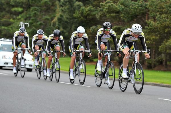Subway Pro Cycling on their way to fourth place at nine seconds.