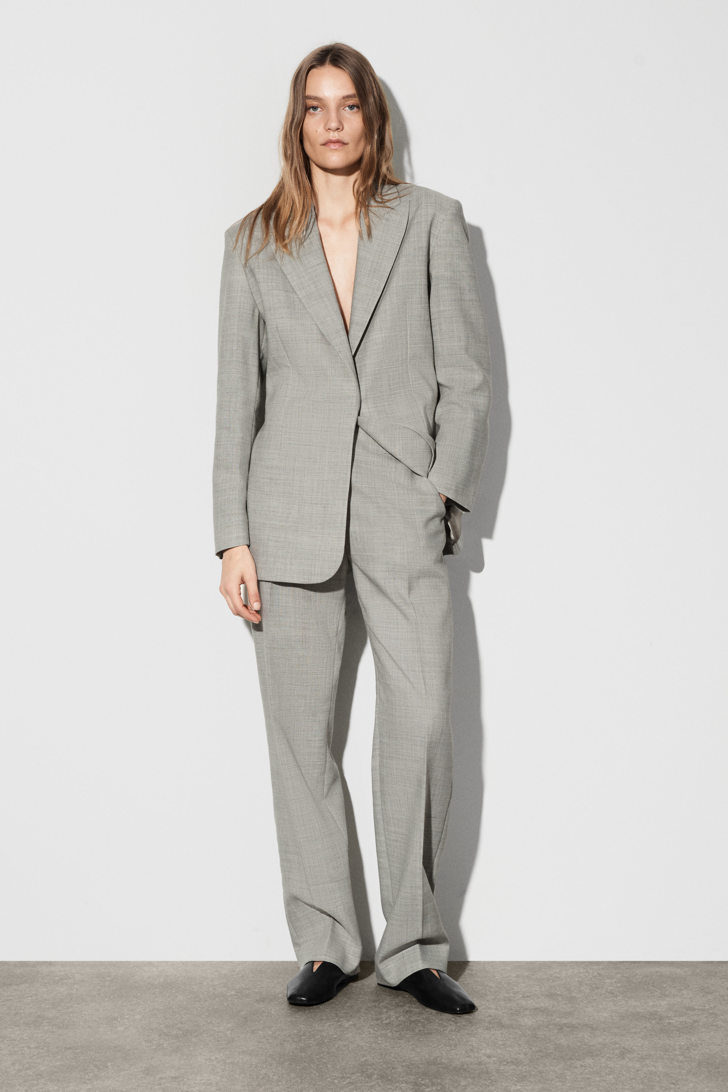 Wool-Blend Straight-Leg Trousers