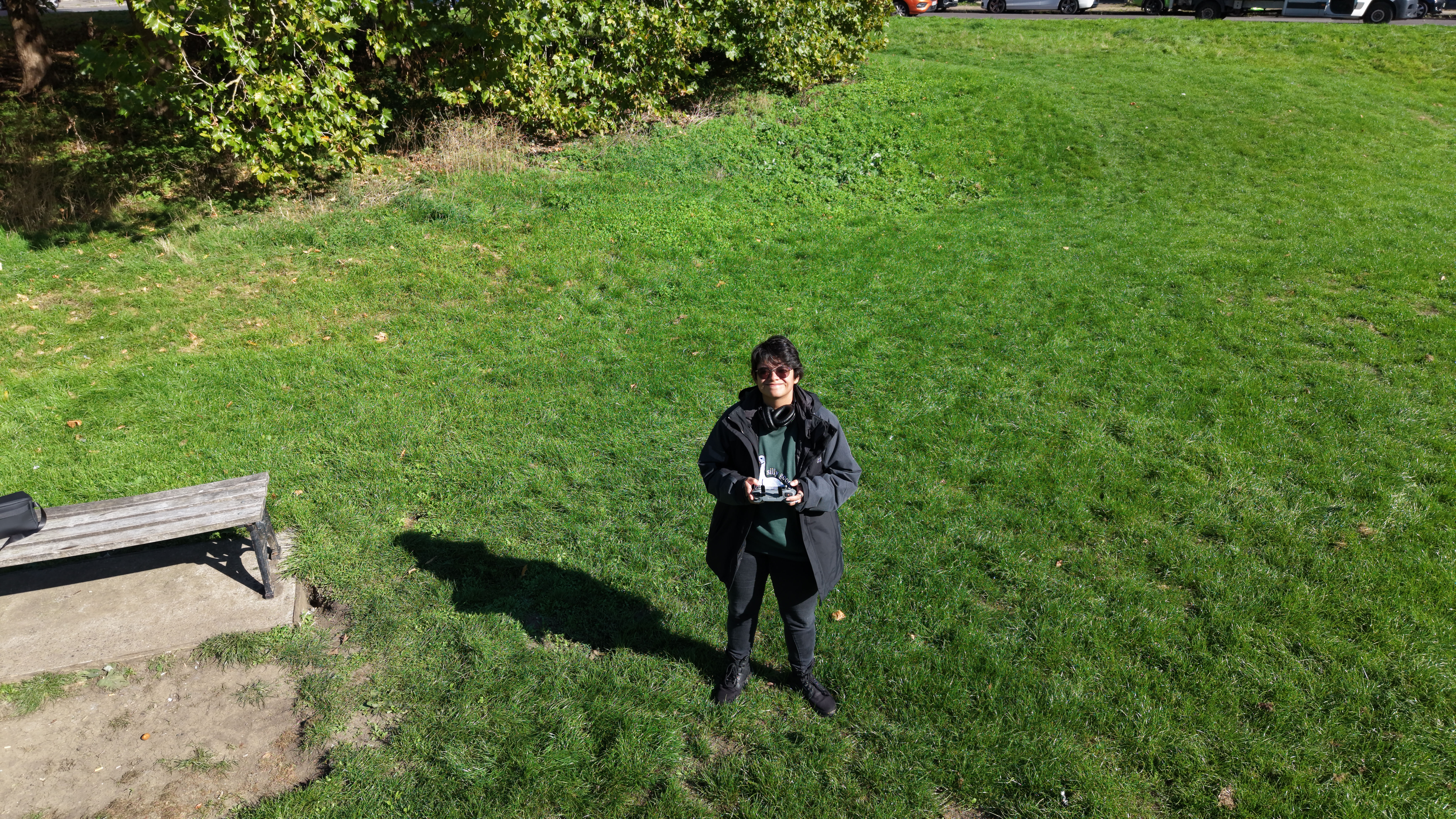 A photo of a person taken on a DJI Mini 5 Pro drone