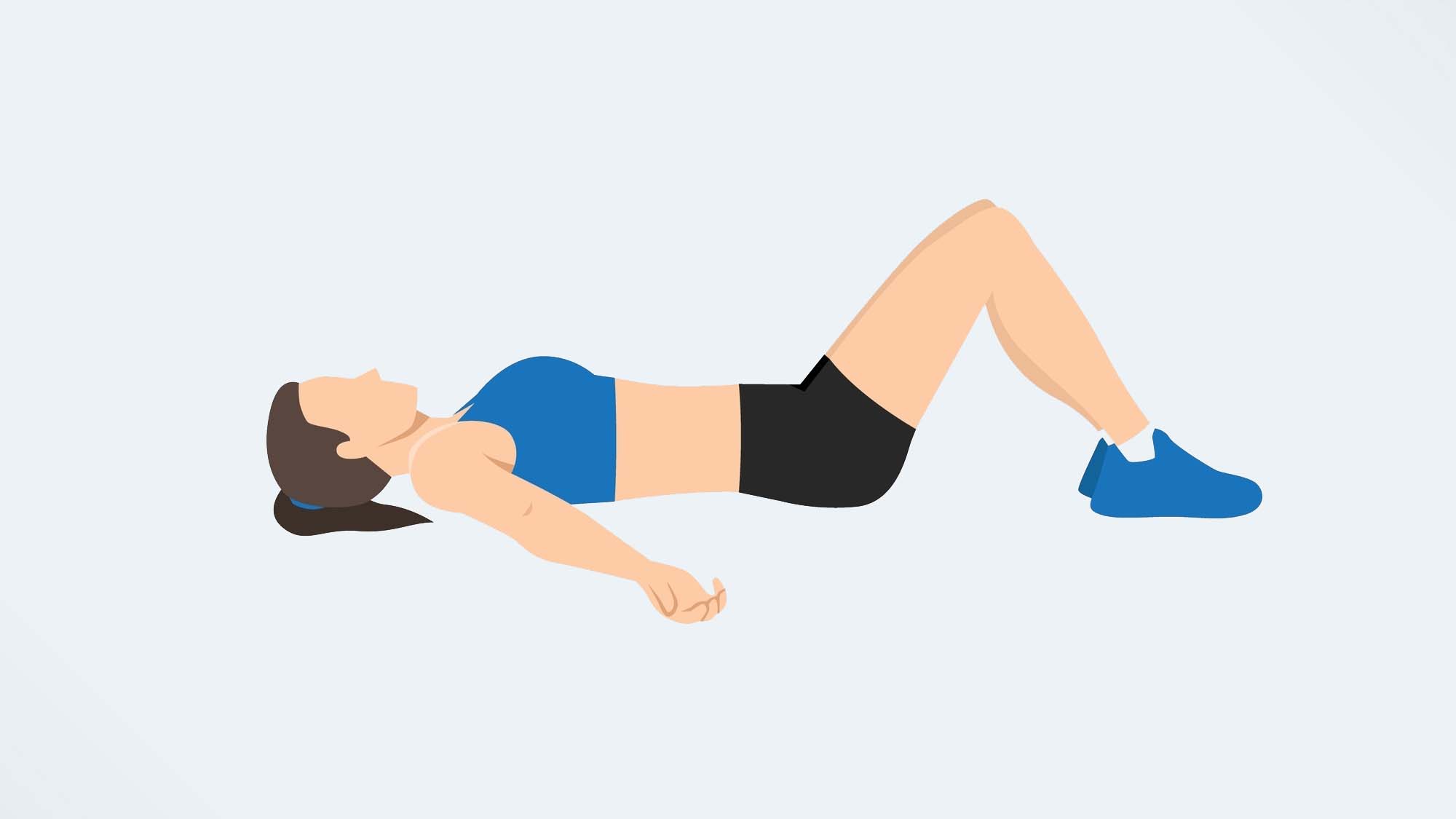 an illo of a woman doing kegel exercises