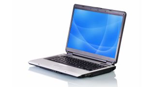 Open laptop computer
