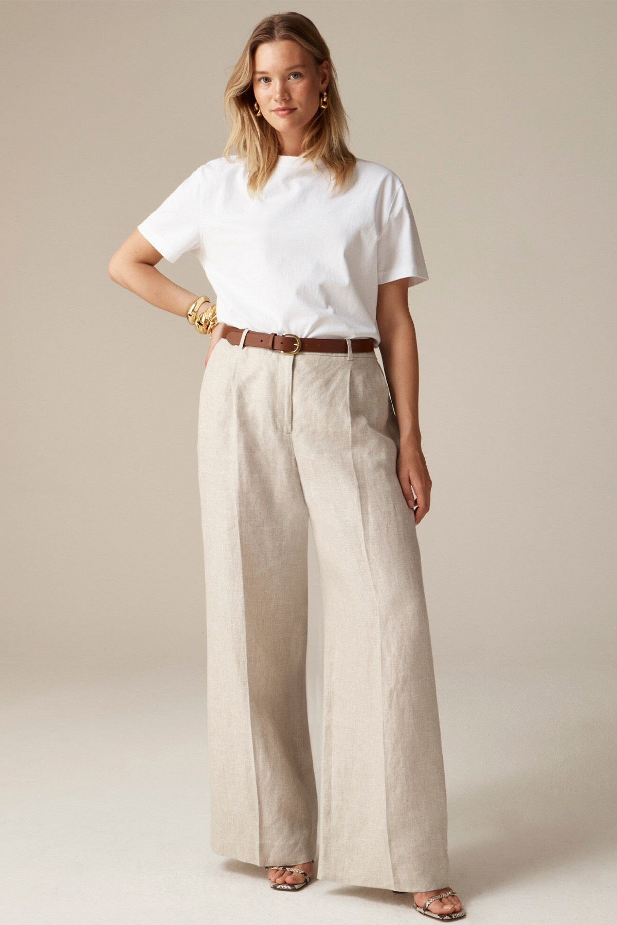 Wide-Leg Essential Pant in Linen