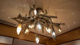 Tenaya Spa's tree root chandelier