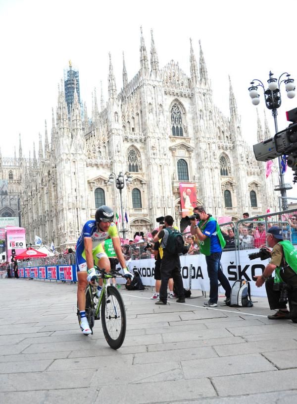 Ivan Basso (Liquigas) at the finish of the time trial